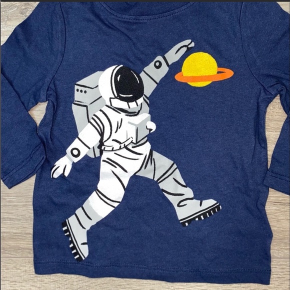 NWT Astronaut Long Sleeve Shirt 12-18 Months Blue - Picture 6 of 8